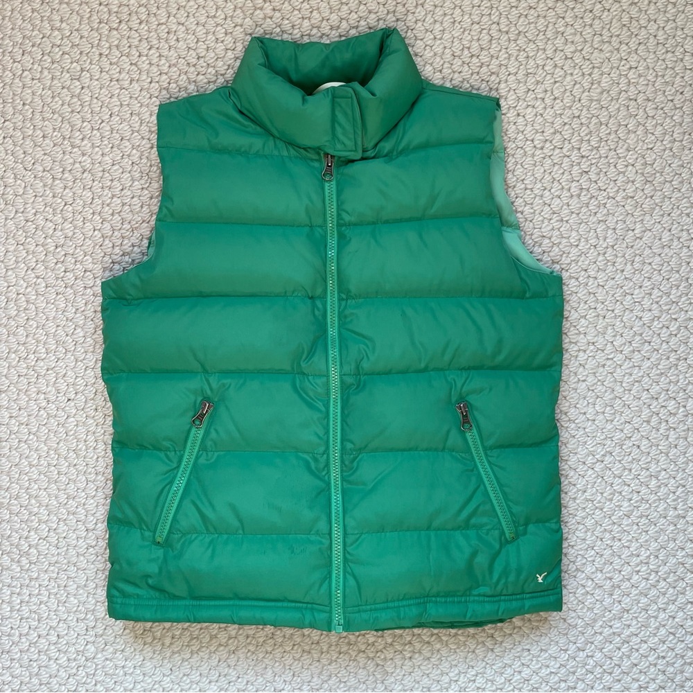 American Eagle down-filled green puffer vest